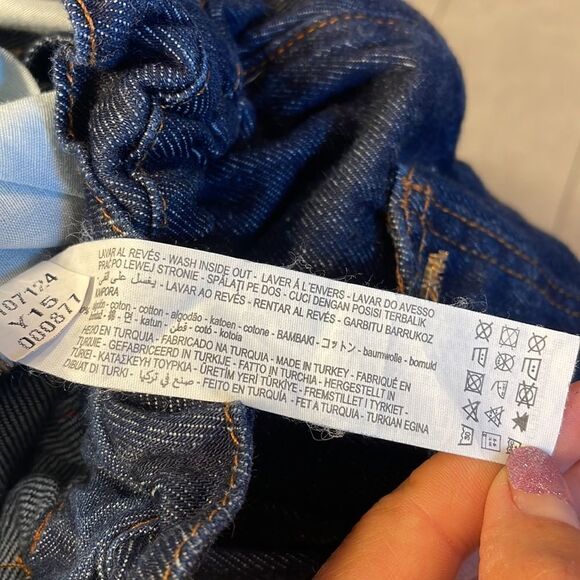 ZARA woman’s blue jeans with an elastic waist - Picture 16 of 16